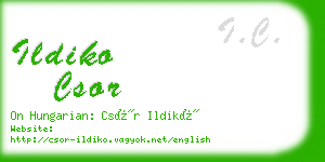 ildiko csor business card